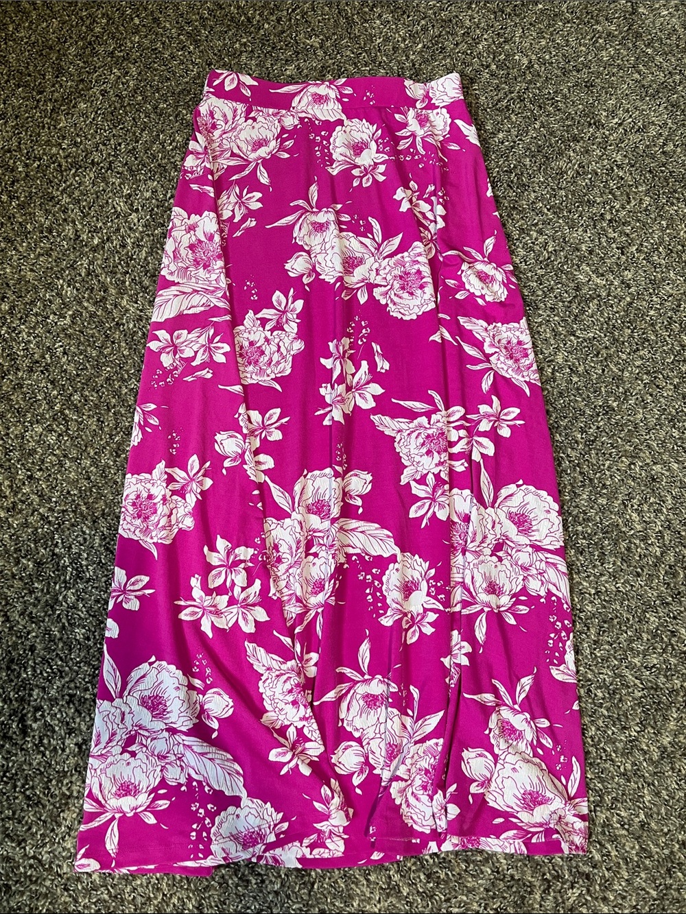 Fuchsia Floral Maxi Skirt